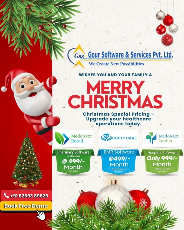 This Christmas, give your hospital, clinic, or pharmacy a smarter way to work.
From patient records and EMR to hospital and pharmacy operations — everything becomes simpler, faster, and more reliable with our healthcare software solutions.Designed for Indian healthcare providers who want clarity, control, and continuity in daily operations — without complexity.Celebrate the season with technology that supports better care and smoother workflows. 🎄✨👉 Book Free Demo | 📞 Call - +91 82693 89629
.
.
#healthcaresoftware #hospitalmanagementsoftware #clinicmanagementsoftware
#pharmacysoftware #emrsoftware #digitalhealthcare #indianhealthcare #hospitalsoftwareindia #medicalsoftware #healthtechindia #christmasoffer #healthcaretechnology